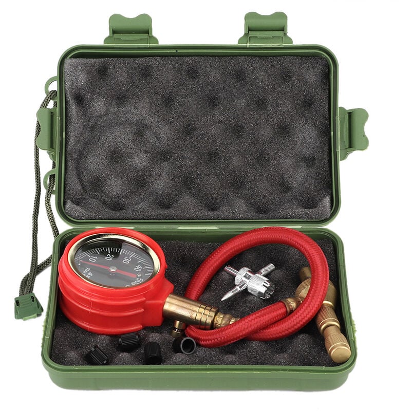 Jeffergarden - Manomètre de pression d'air Portable pour pneus de voiture, testeur à cadran, haute précision