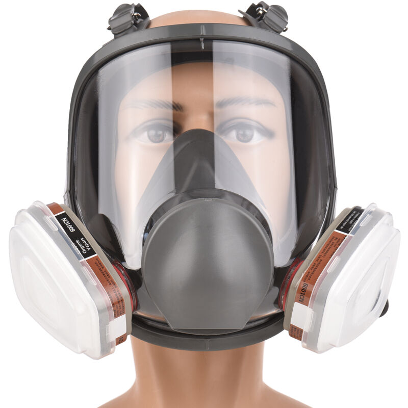 Masque respiratoire intégral réutilisable 16 en 1, protection contre les gaz et les vapeurs organiques, large champ de vision pour la peinture, le