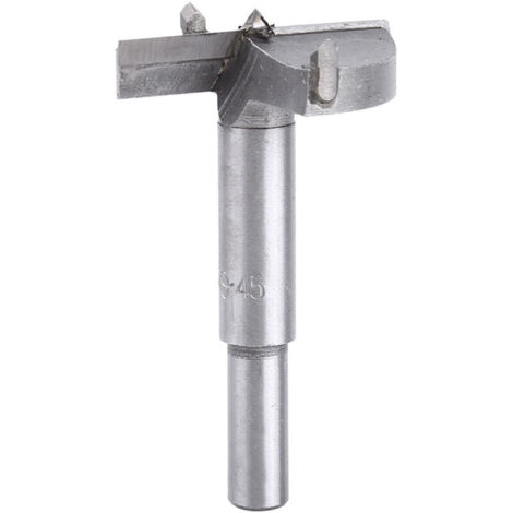 Jeffergarden Mèche Forstner pour perçage de trous, arêtes de coupe pour le travail du bois, queue ronde (45 mm)
