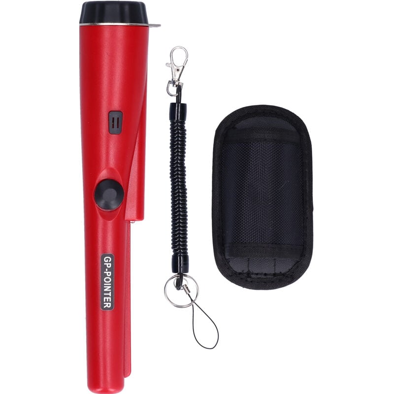 Image of Metalldetektor Professional Portable Waterproof Handheld mit led LightDark Red - Jeffergarden