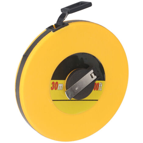 Jeffergarden Mètre ruban en fibre de verre de 30 m pour mesures sur site, outil de mesure souple pour levés topographiques de bâtiments