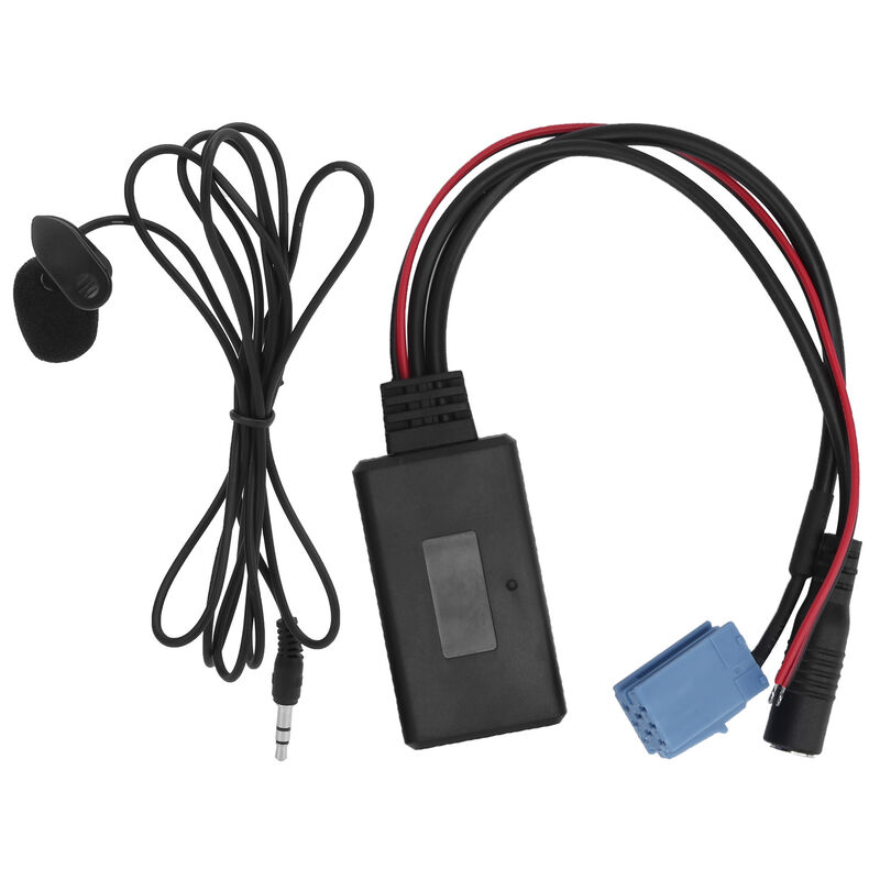 Microphone stéréo de voiture Mini iso 8 broches avec adaptateur de cblage Bluetooth 5.0 pour téléphone portable tablette MP3 - Jeffergarden
