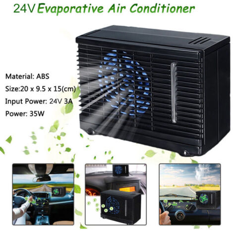 Jeffergarden Mini climatiseur portable universel pour voiture 24 V, ventilateur évaporatif à eau froide pour camions et maison