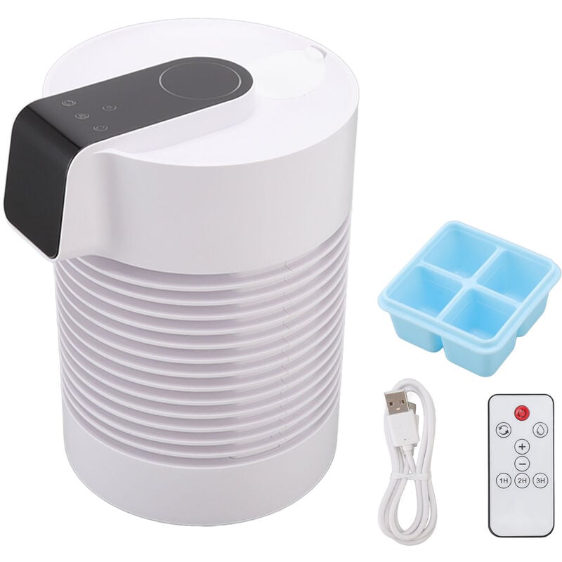 Eosnow - Mini climatiseur Portable de bureau, ventilateur de refroidissement à eau, refroidisseur d'air Rechargeable par usb, blanc
