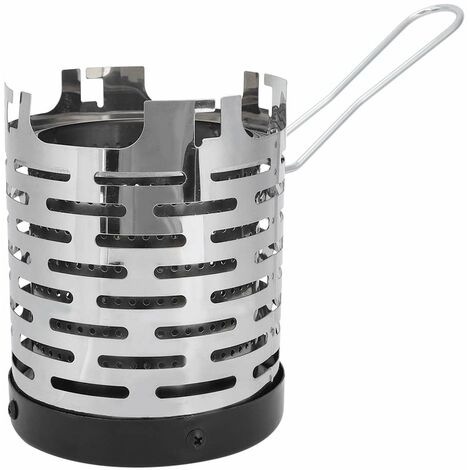 Jeffergarden Mini couverture chauffante de cuisinière en acier inoxydable Camping Mini chauffage bouclier de chauffage portable pour la randonnée en plein air
