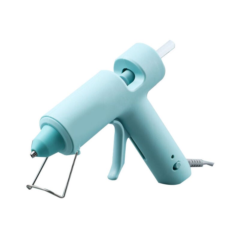 Jeffergarden - Mini hot melt glue dispenser diy crafts ergonomic fast melting tool with 10 hot melt glue sticks for children blue