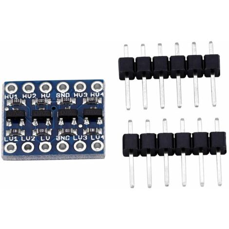 Jeffergarden Module de convertisseur bidirectionnel 5V 3.3V de niveau logique IIC I2C à 4 canaux