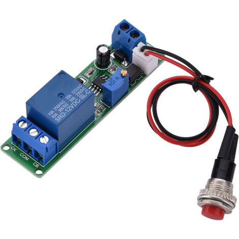 Jeffergarden Module de temporisation à coupure différée, avec module de relais temporisé à bouton de déclenchement pour équipements d'automatisation