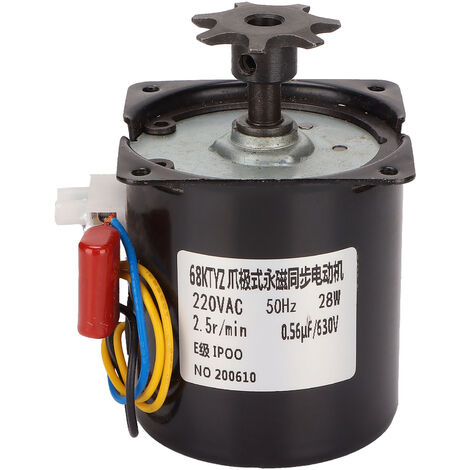 Jeffergarden Moteur de rotation d'ufs 28W, incubateur d'ufs synchrone avec engrenage pour poules, canards, oies, oiseaux, éclosion d'ufs, 220V