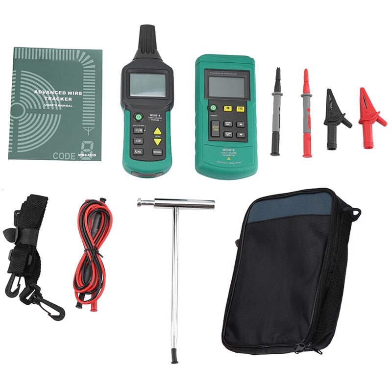 Jeffergarden - MS6818 12 V-400 v ac/dc localisateur de cbles métalliques détecteur de tuyaux testeur traceur de ligne