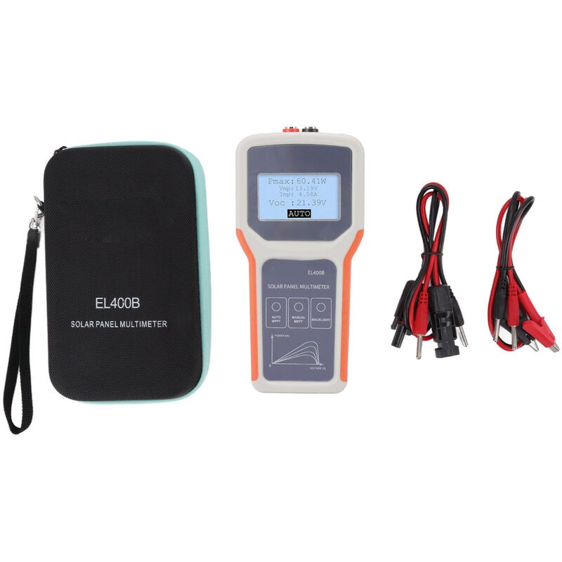 Jeffergarden - Multimètre de panneau solaire lcd amélioré testeur mppt de panneau solaire pv lcd multifonctionnel avec rétro-éclairage pour panneau