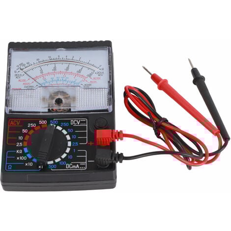 Jeffergarden Multitesteur, instrument de test de résistance avec 18 grades et 21 gammes Fréquence audio analogique durable de haute précision pour électricien