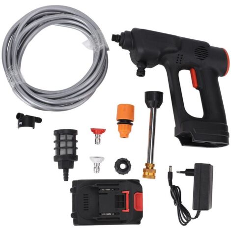 Jeffergarden Nettoyeur haute pression sans fil 900 PSI 2,4 GPM, buse 6 en 1, alimentation portable avec 2 batteries 8888 mAh pour le lavage de voiture