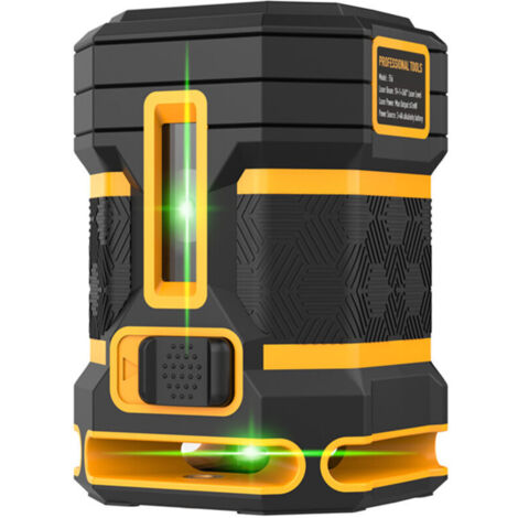 Jeffergarden Niveau Laser à 5 Lignes, Auto-Nivelant 360°, Ligne Croisée, Mode Pulsé (Laser Vert Horizontal), pour Pose de Carrelage, Accrochage Tableaux, Construction