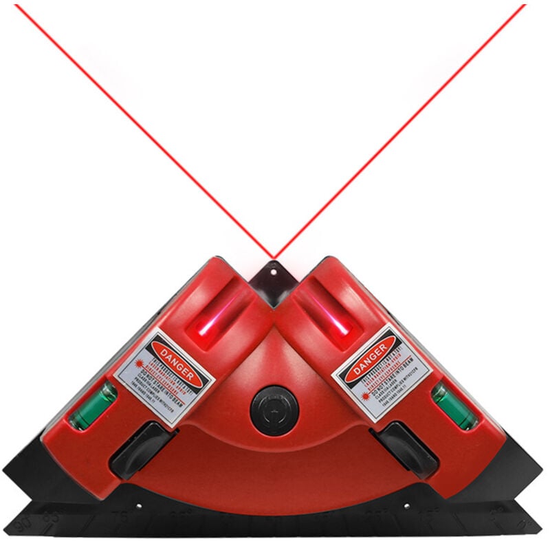 Jeffergarden - Niveau laser à projection à angle droit, boîtier plastique intégré, niveau laser infrarouge à ligne horizontale et verticale, niveau