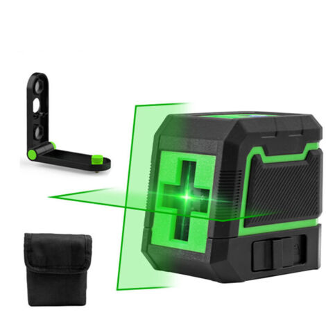 Jeffergarden Niveau Laser Auto-Nivelant, 2 Lignes Vertes en Croix, Outil d'Alignement pour Accrochage Tableaux et Projets DIY, Support mural supérieur