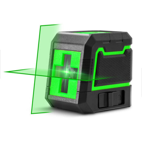 Jeffergarden Niveau laser autonivelant, niveau laser à 2 lignes, faisceau laser en croix verte, outil laser d'alignement pour l'accrochage de tableaux et les applications de bricolage