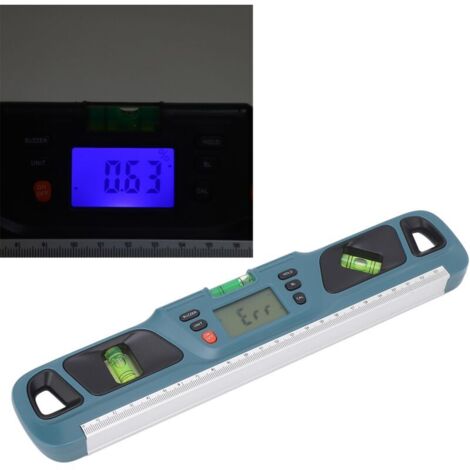Jeffergarden Niveau numérique multifonction avec écran LCD, haute précision, rapporteur et inclinomètre, coloris cyan