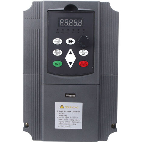 Jeffergarden Onduleur triphasé à fréquence variable, 9000-3T-100G 11KW 380VAC Convertisseur VFD Mini variateur de fréquence universel