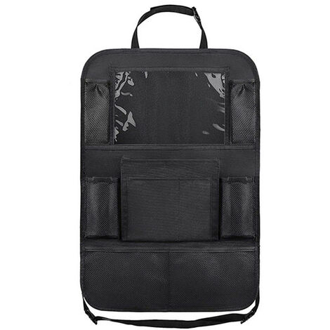 Jeffergarden Organisateur de banquette arrière de voiture Muti sac de rangement de poche tapis de pied protecteur de siège 41x61cm avec support de tablette pour voiture SUV