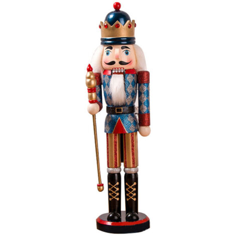 Jeffergarden Ornements de soldat Casse-Noisette 38 cm Figurine Casse-Noisette Ornements en bois pour la maison Décoration de fête de Nol Cadeaux du Nouvel An pour les enfants
