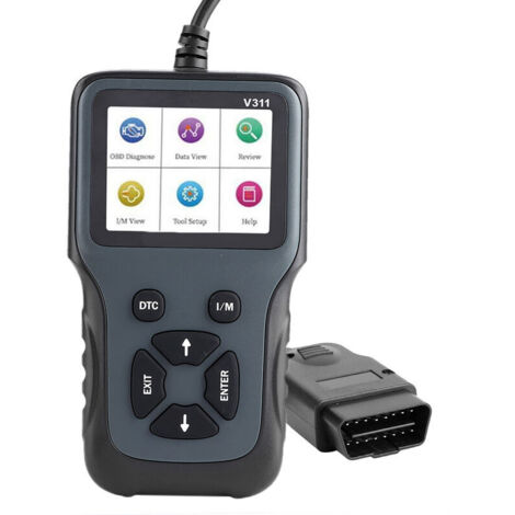 Jeffergarden Outil de Diagnostic automobile, lecteur de Code d'erreur de voiture, Scanner V311 OBD2 8-36V, écran couleur