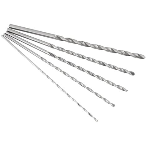 Jeffergarden Outil de foret hélicoïdal à tige droite en acier extra long à grande vitesse 2-5mm pour le bois