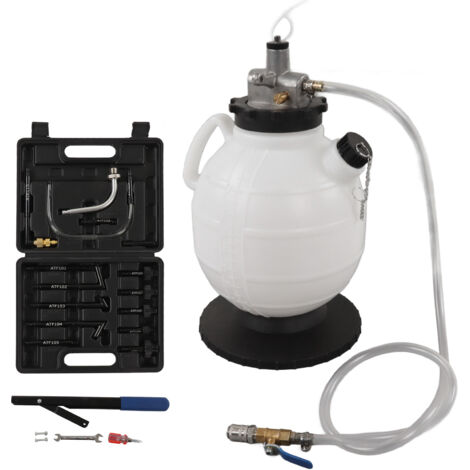Jeffergarden Outil de remplissage d'huile à Transmission automatique manuelle, 7,5 l, avec 15 adaptateurs ATF, étanche, Portable pour le transfert de fluide