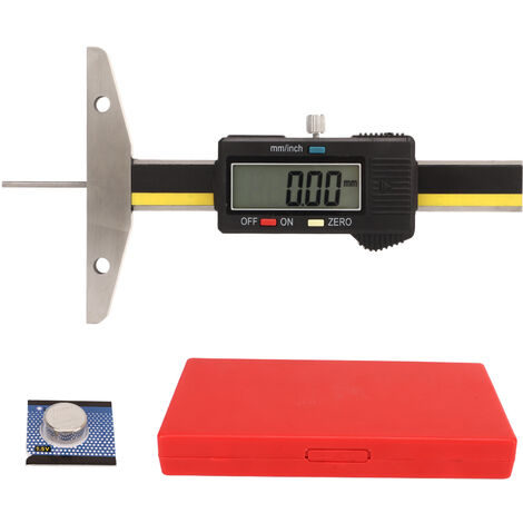 Jeffergarden Outil numérique de jauge de profondeur de bande de roulement de pneu LCD avec Conversion en pouces MM Portable pour voiture camion SUV moto Bus 0-50mm/0-1,97 pouces