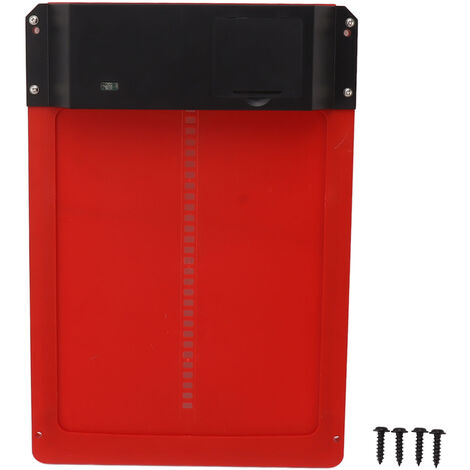 Jeffergarden Ouvre-porte automatique de poulailler en plastique léger à détection automatique de porte de maison de poulet de sens léger pour la volaille rouge