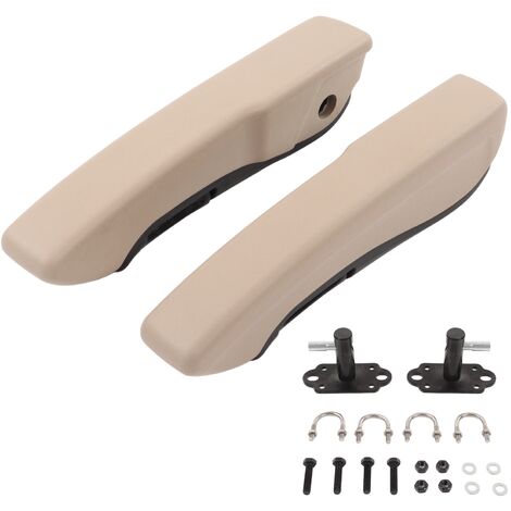 Jeffergarden Paire d'accoudoirs de voiture gauche droite 0120 degrés intérieur réglable beige universel pour camions de camping-car