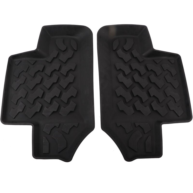 Jeffergarden - Paire de tapis de sol arrière antidérapants en caoutchouc, pour porte de Jeep Wrangler jk 2 portes 2007 – 2017