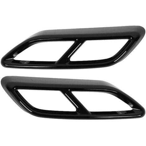 Jeffergarden ‌Paire d'embouts de pot d'échappement décoratifs pour Audi A3 8Y (2021+)‌ - Cadre de sortie noir brillant