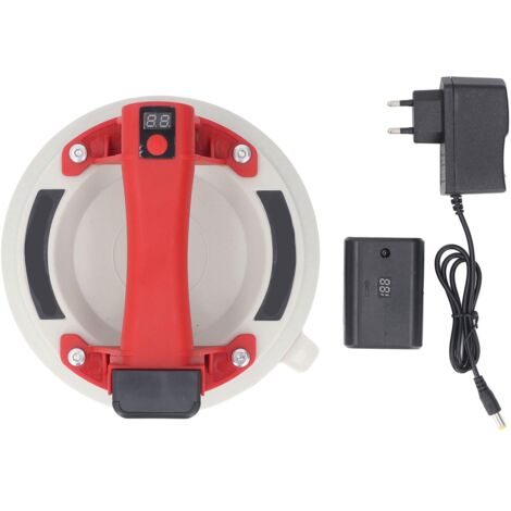 Jeffergarden Palonnier électrique à ventouses, 8 pouces, capacité de charge de 600 livres, affichage numérique, verre pour miroirs carrelés, UE, 220-240 V