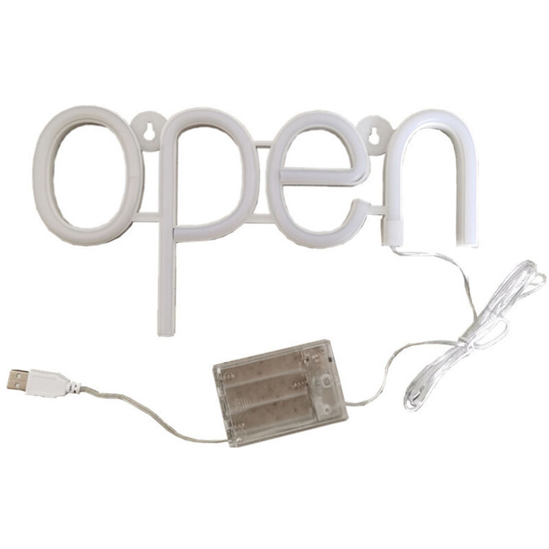 Jeffergarden - Panneau ouvert au néon led, haute luminosité, étanche, Mini panneau ouvert au néon pour les affaires en plein air