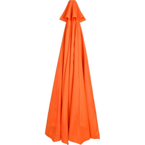 Jeffergarden Parasol extérieur, imperméable et protégé contre les UV, toile de remplacement pour parasol de terrasse, sans armature, orange, pour parasol de style 3 m, 6 baleines