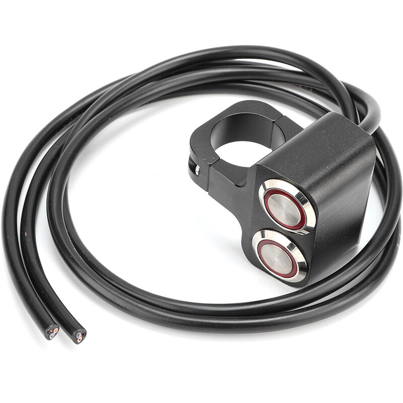 Jeffergarden - Phare de guidon à double interrupteur, Spot lumineux led étanche pour motos, pièces de Modification, 25mm