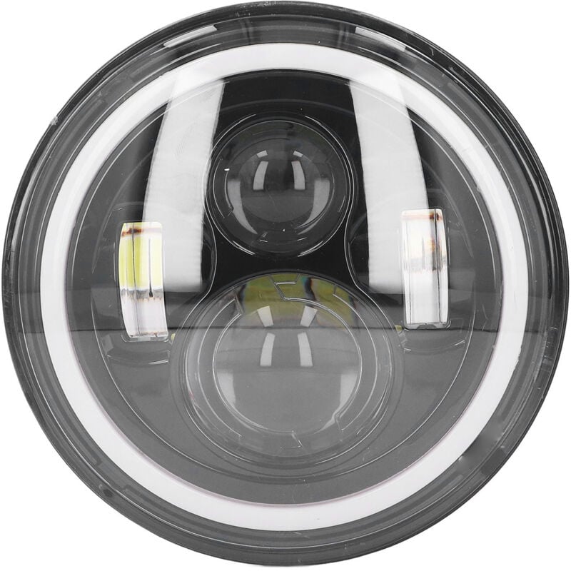 Jeffergarden - Phare de moto 7 pouces 6000K, phare led universel robuste, haute luminosité, feu avant dc 9 à 36V