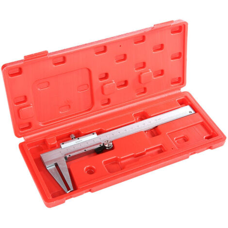 Jeffergarden Pied à coulisse à rainure intérieure, vernier, précision de 0,02 mm, acier au carbone, pour instruments de mesure.