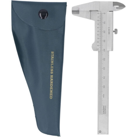 Jeffergarden Pied à coulisse de poche à double échelle en acier inoxydable, outil de mesure pour profondeur et diamètre de marche de 0 à 80 mm, ± 0,05 mm