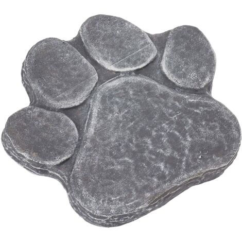 Jeffergarden Pierre Commémorative d'impression de Patte, Belle Pierre Tombale Apaisante pour Chiens, Chien de Lettrage de Bricolage Résistant aux Intempéries Durable pour Le Jardin (Gris Roche)