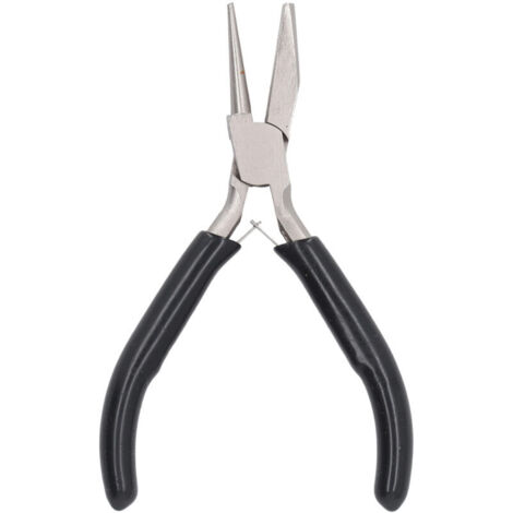 Jeffergarden Pince à boucler le fil de 5 pouces, pince à nez rond demi-Concave, outil d'enroulement en acier au carbone pour la fabrication de bijoux à faire soi-même