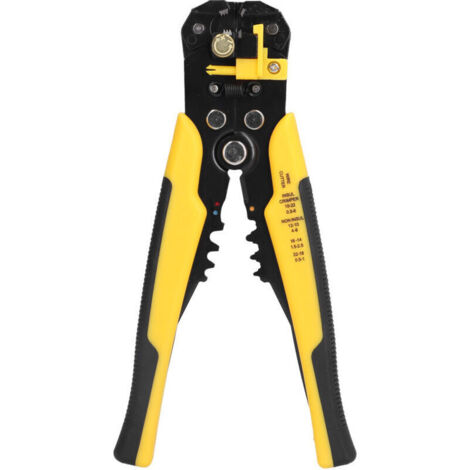 Jeffergarden Pince à dénuder auto-ajustable de 20 cm pour cosses électriques, outil de sertissage et de coupe