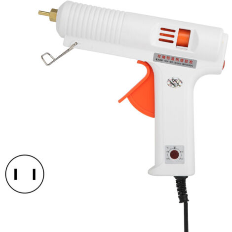 Jeffergarden Pistolet à colle chaude à température constante réglable, pour réparations domestiques et bricolage, 150 W, blanc HL F