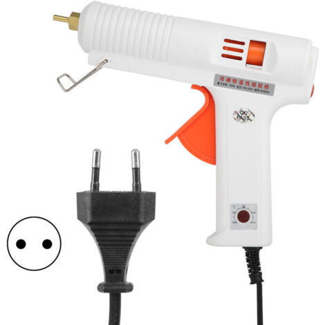 Jeffergarden Pistolet à colle chaude à température constante réglable, pour réparations domestiques et bricolage, 150 W, blanc HL F
