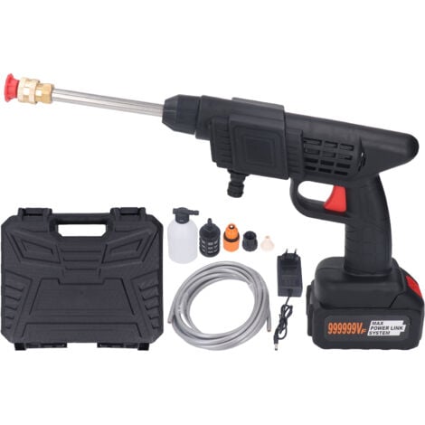 Jeffergarden Pistolet de lave-glace portatif à haute pression pour lave-auto sans fil pour le nettoyage des sols d'arrosage des fleurs 100‑240V EU Plug