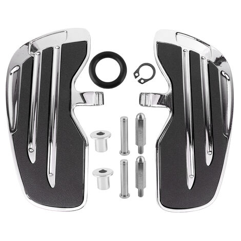 Jeffergarden Planchers avant en aluminium Repose-pieds Pied de lit pour Indian Scout / Sixty / Bobber 20152021Placage argent