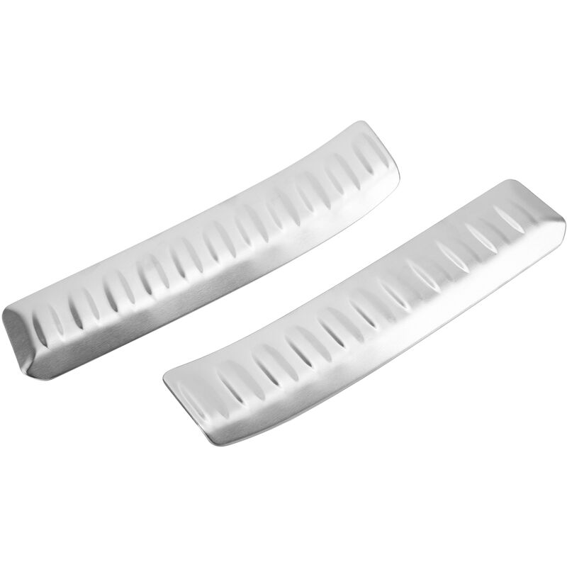 Jeffergarden Plaque de protection intérieure de pare-choc arrière de voiture, 2 pièces, remplacement en acier inoxydable blanc pour Fit 2020 – 2021
