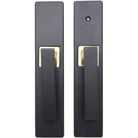 Jeffergarden ‌Poignée de porte à clé noir aluminium‌ - haute sécurité, silencieuse, pour salle de bain/chambre, projet maison