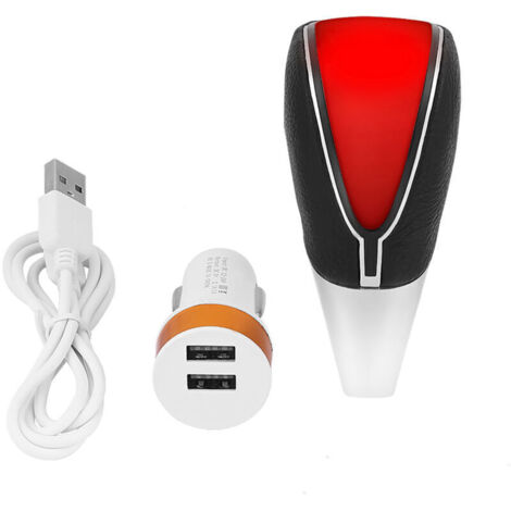 Jeffergarden Pommeau de levier de vitesse universel avec éclairage LED rouge activé par le mouvement et activation tactile